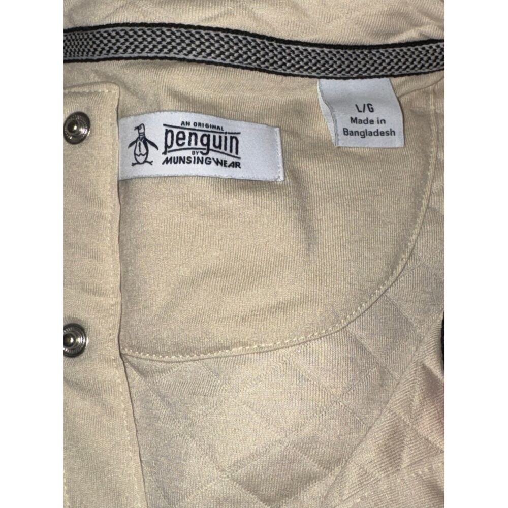 Original Penguin Quilted Pullover Sweatshirt Cream L/G - Picture 5 of 5